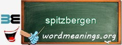 WordMeaning blackboard for spitzbergen